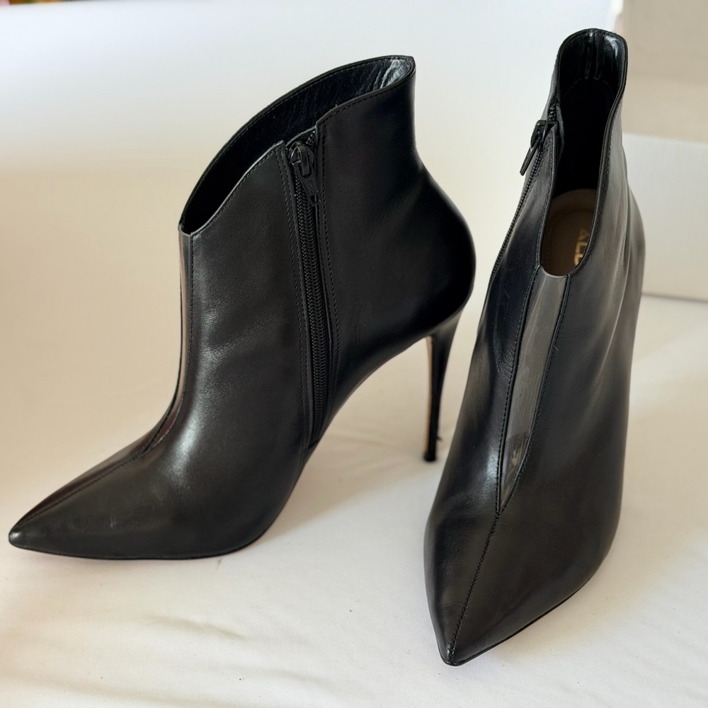 Aldo Sleek Black Heeled Boots